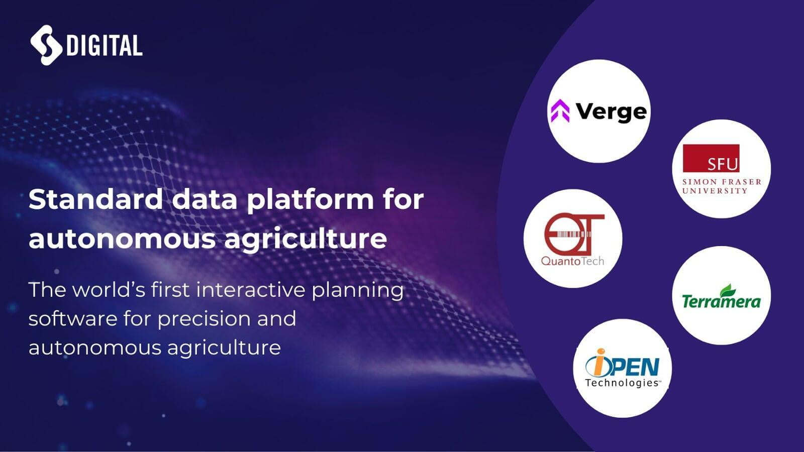 Canada's Digital Supercluster invests in Verge's innovative agtech platform to enable autonomous, sustainable farming