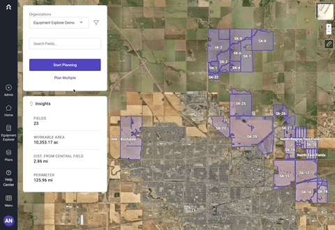 Planning on multiple fields demonstration
